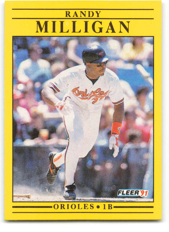 1991 Fleer #484 Randy Milligan VG Baltimore Orioles 