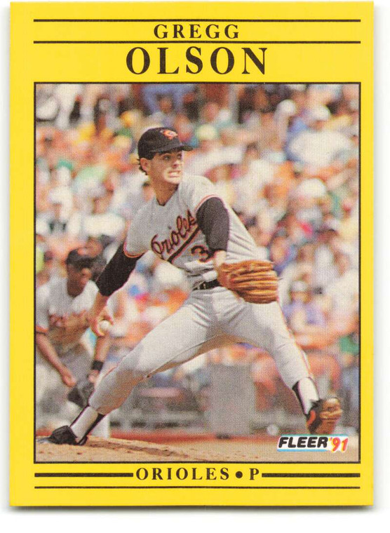 1991 Fleer #486 Gregg Olson VG Baltimore Orioles 