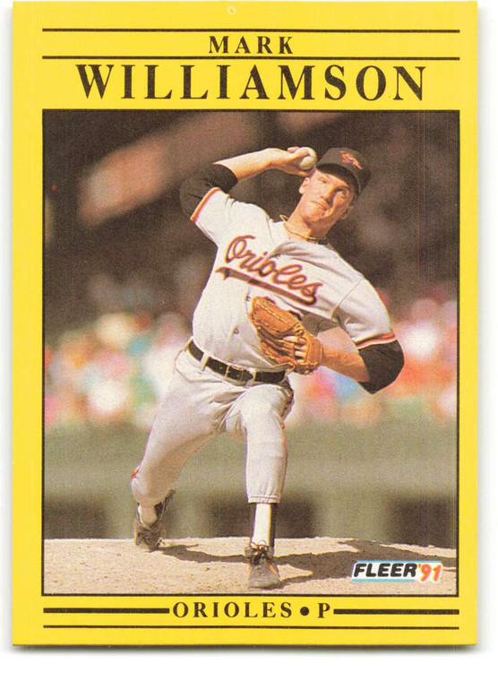 1991 Fleer #495 Mark Williamson VG Baltimore Orioles 