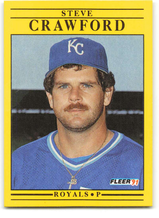 1991 Fleer #554 Steve Crawford VG Kansas City Royals 