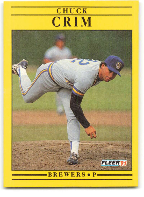 1991 Fleer #579 Chuck Crim VG Milwaukee Brewers 