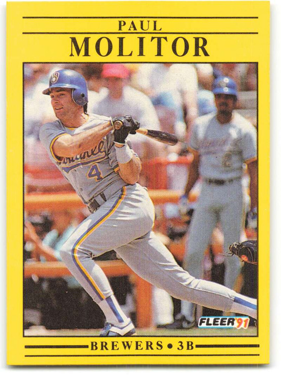 1991 Fleer #591 Paul Molitor VG Milwaukee Brewers 