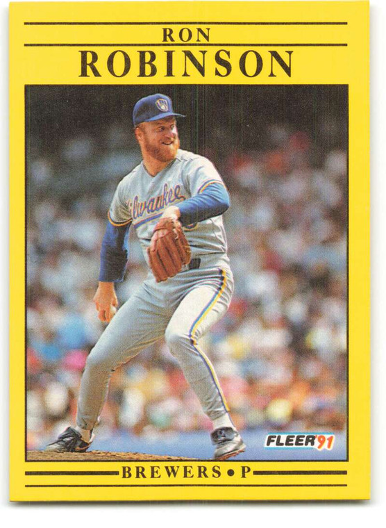 1991 Fleer #595 Ron Robinson VG Milwaukee Brewers 