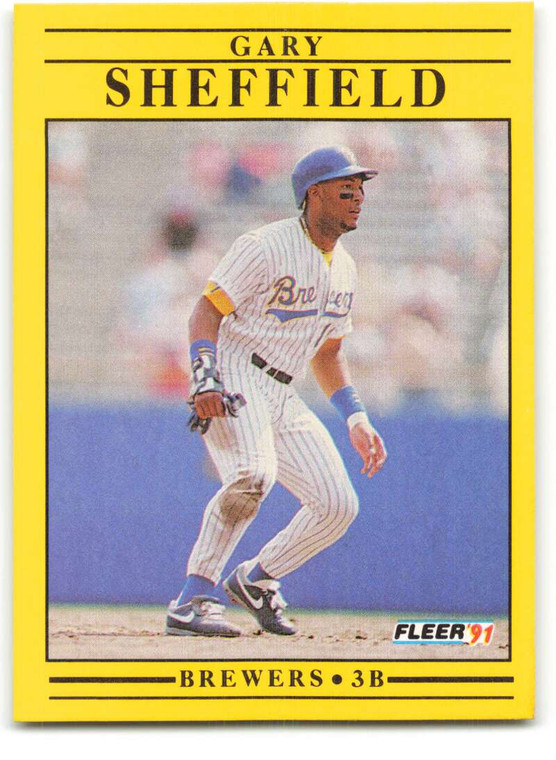 1991 Fleer #596 Gary Sheffield VG Milwaukee Brewers 