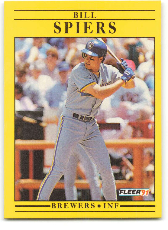 1991 Fleer #597 Bill Spiers VG Milwaukee Brewers 