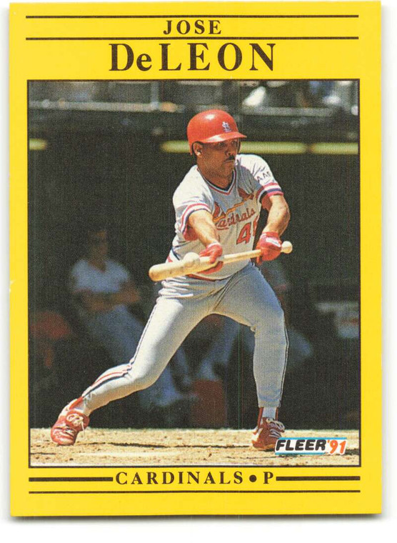 1991 Fleer #631b Jose DeLeon COR VG St. Louis Cardinals 