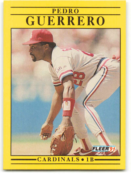 1991 Fleer #634a Pedro Guerrero ERR VG St. Louis Cardinals 