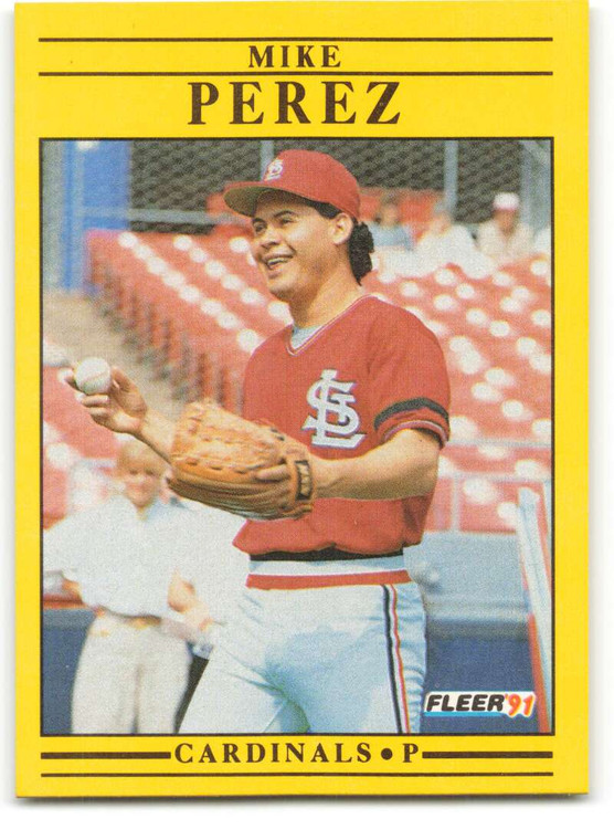 1991 Fleer #643 Mike Perez VG RC Rookie St. Louis Cardinals 