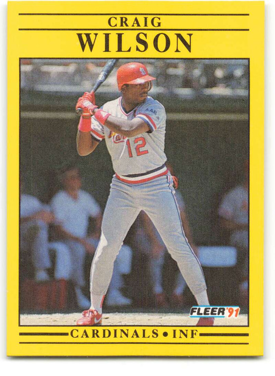 1991 Fleer #652 Craig Wilson VG RC Rookie St. Louis Cardinals 