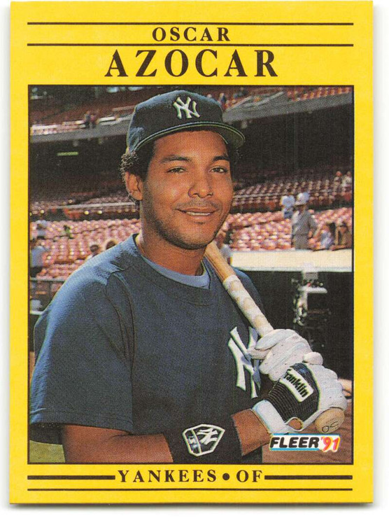 1991 Fleer #655 Oscar Azocar VG New York Yankees 