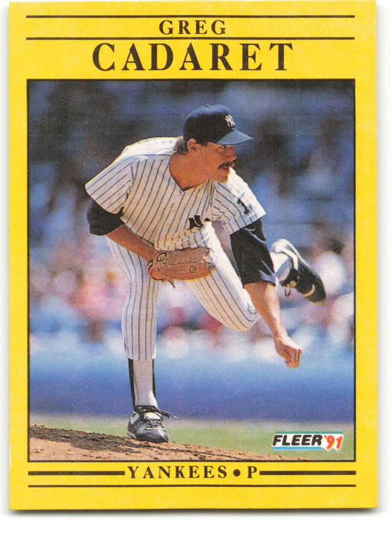 1991 Fleer #658 Greg Cadaret VG New York Yankees 