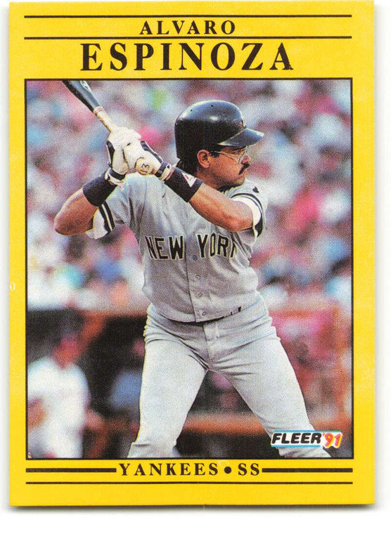 1991 Fleer #662 Alvaro Espinoza VG New York Yankees 