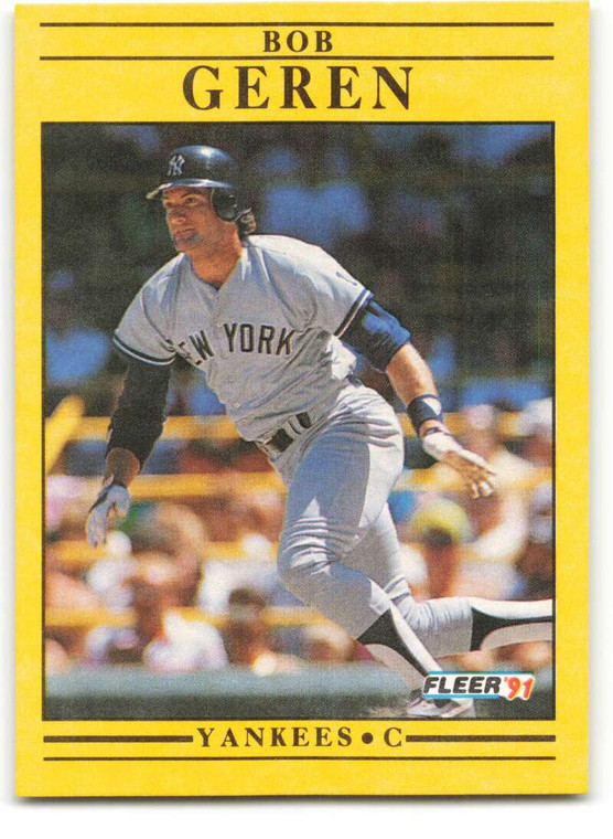 1991 Fleer #663 Bob Geren VG New York Yankees 