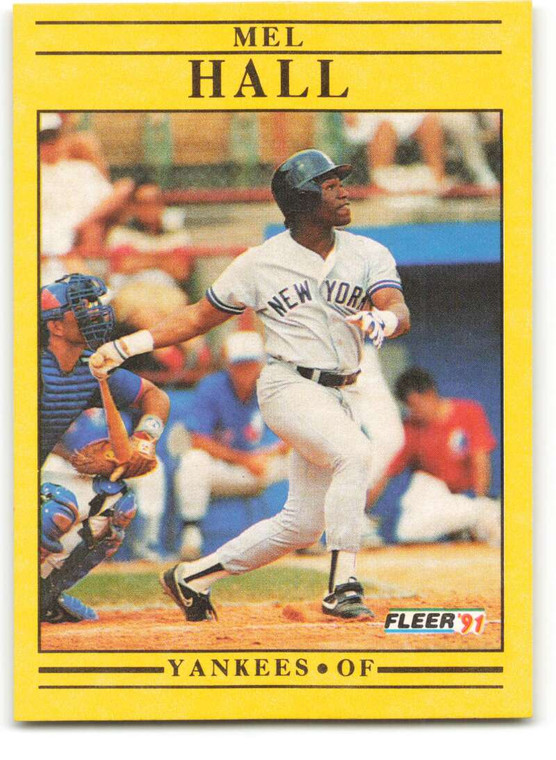 1991 Fleer #665 Mel Hall VG New York Yankees 