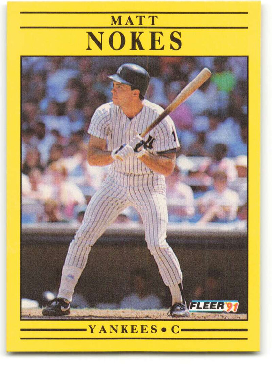 1991 Fleer #674 Matt Nokes VG New York Yankees 