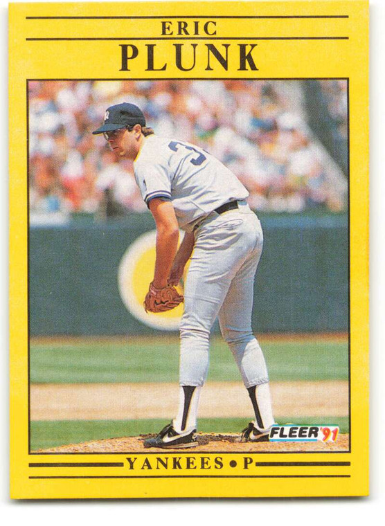1991 Fleer #676 Eric Plunk VG New York Yankees 