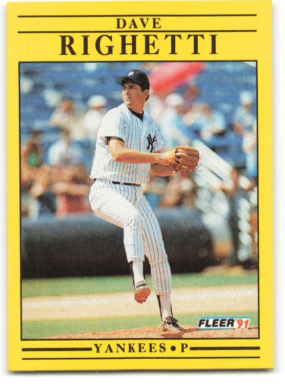 1991 Fleer #677 Dave Righetti VG New York Yankees 