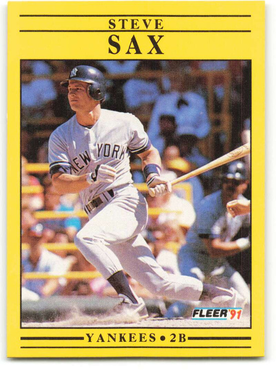 1991 Fleer #679 Steve Sax VG New York Yankees 