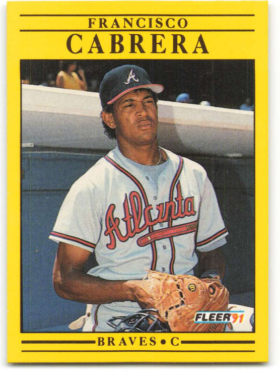 1991 Fleer #684 Francisco Cabrera UER VG Atlanta Braves 