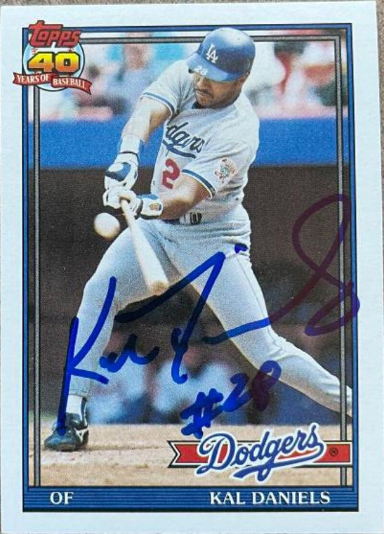 Kal Daniels Autographed 1991 Topps #245