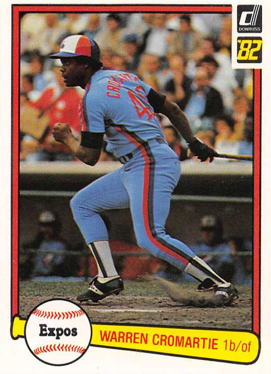 1982 Donruss #340 Warren Cromartie VG Montreal Expos 