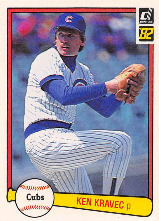 1982 Donruss #378 Ken Kravec VG Chicago Cubs 