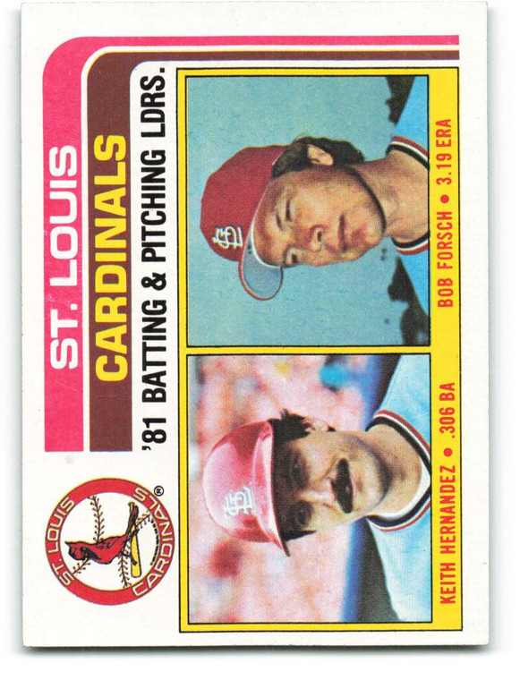 1982 Topps #186 Keith Hernandez/Bob Forsch TL VG St. Louis Cardinals 