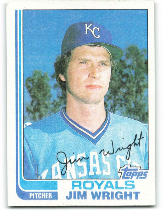 1982 Topps #362 Jim Wright UER VG Kansas City Royals 