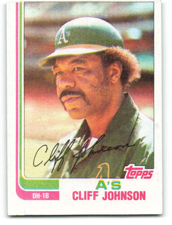 1982 Topps #422 Cliff Johnson VG Oakland Athletics 