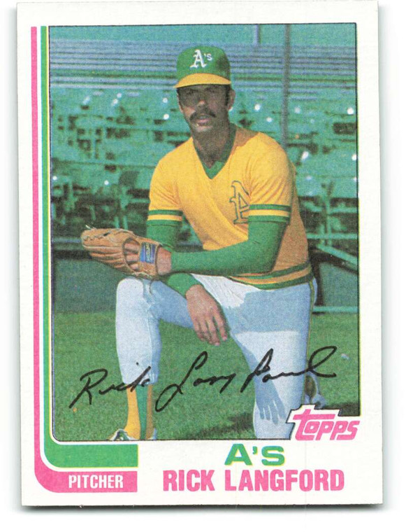 1982 Topps #454 Rick Langford VG Oakland Athletics 