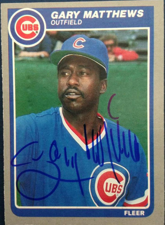 Gary Matthews Autographed 1985 Fleer #61