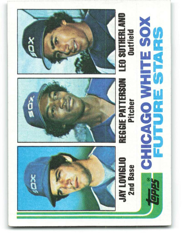 1982 Topps #599 Jay Loviglio/Reggie Patterson/Leo Sutherland White Sox Rookies VG RC Rookie Chicago White Sox 