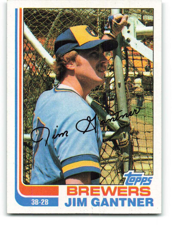 1982 Topps #613 Jim Gantner VG Milwaukee Brewers 