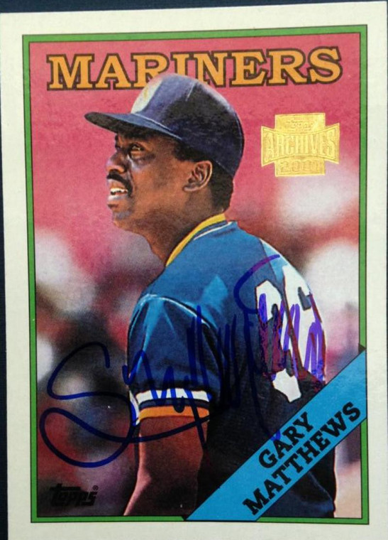 Gary Matthews Autographed 2001 Topps Archives #179