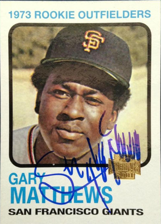 Gary Matthews Autographed 2001 Topps Archives #70