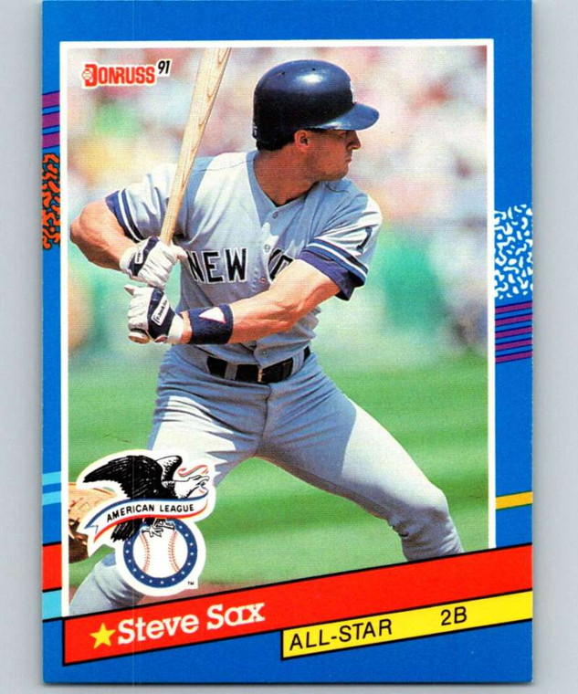 1991 Donruss #48 Steve Sax AS VG New York Yankees 