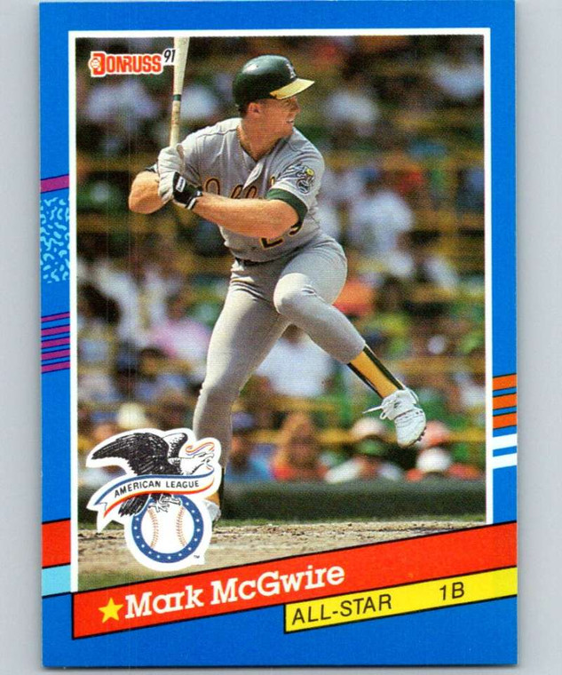 1991 Donruss #56 Mark McGwire AS VG Oakland Athletics 