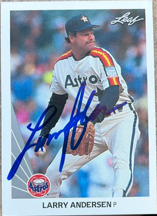 Larry Andersen Autographed 1990 Leaf #386