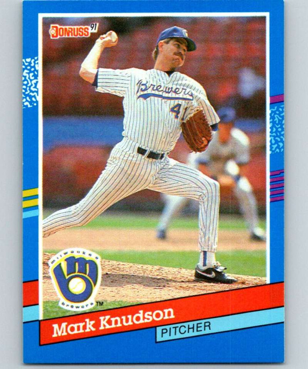1991 Donruss #328 Mark Knudson VG Milwaukee Brewers 
