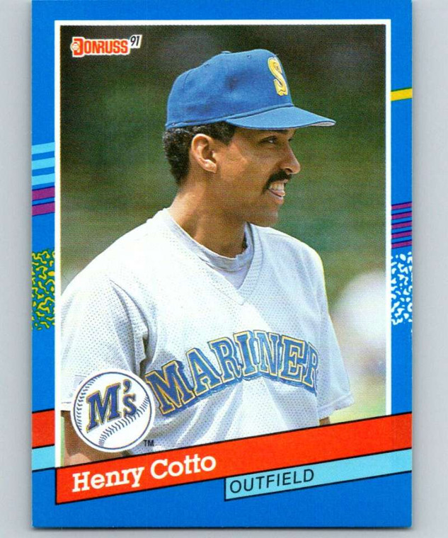 1991 Donruss #343 Henry Cotto VG Seattle Mariners 