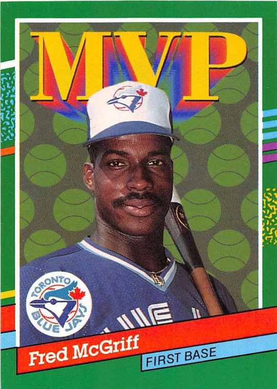 1991 Donruss #389 Fred McGriff MVP VG Toronto Blue Jays 