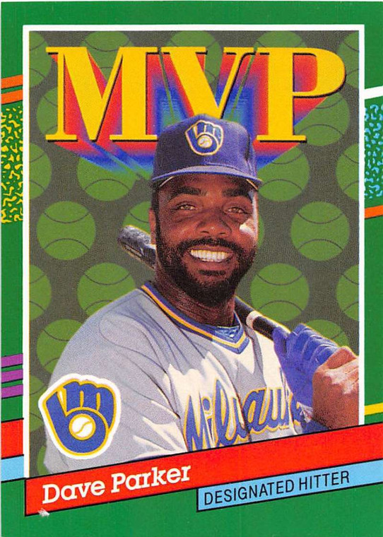 1991 Donruss #390 Dave Parker MVP VG Milwaukee Brewers 
