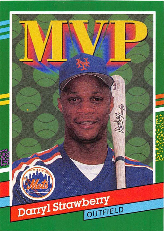 1991 Donruss #408 Darryl Strawberry MVP VG New York Mets 