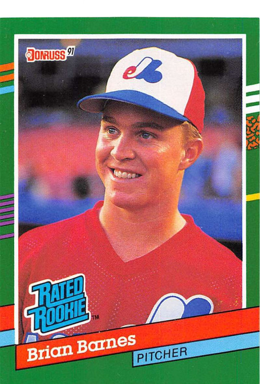 1991 Donruss #415 Brian Barnes RR VG RC Rookie Montreal Expos 