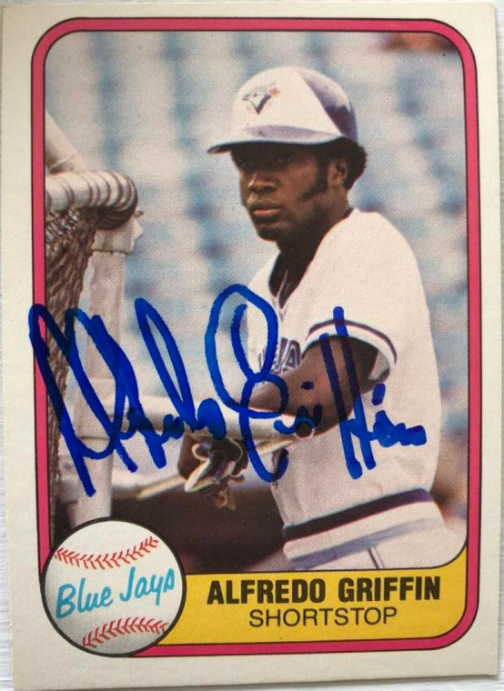 Alfredo Griffin Autographed 1981 Fleer #430