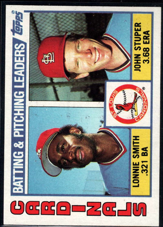 1984 Topps #186 Lonnie Smith/John Stuper VG St. Louis Cardinals 