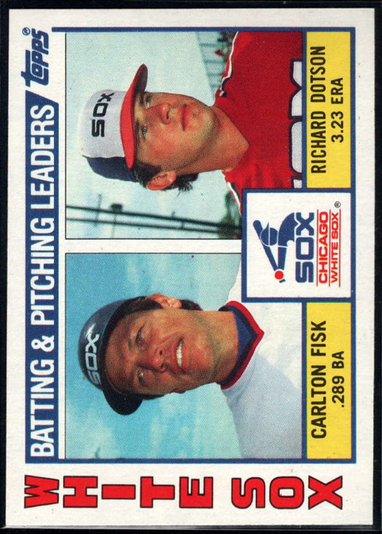 1984 Topps #216 Carlton Fisk/Richard Dotson VG Chicago White Sox 
