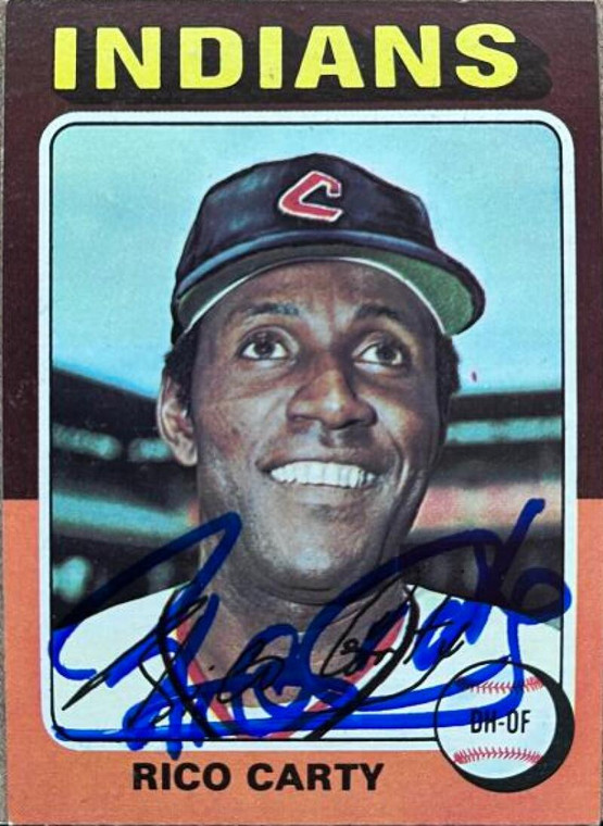 Rico Carty Autographed 1975 Topps Mini #655