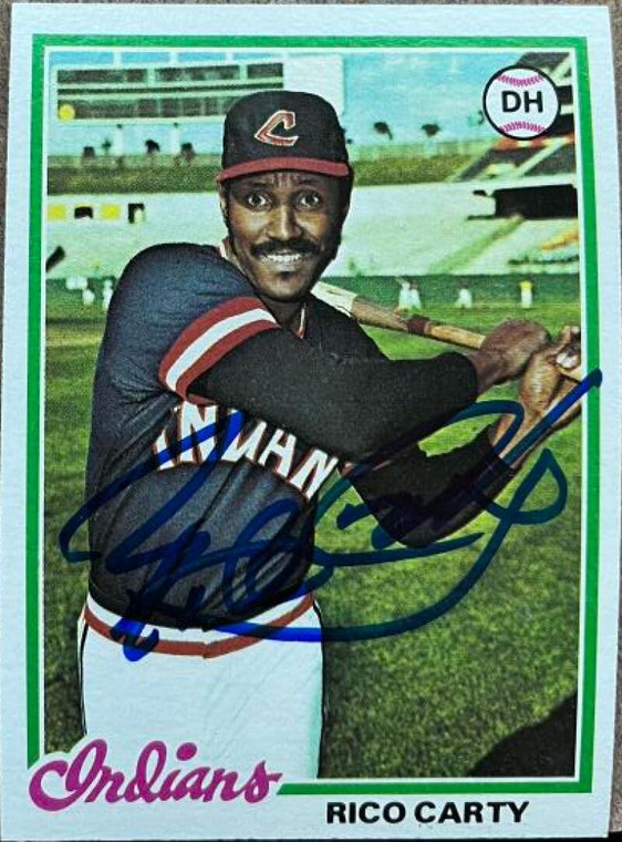 Rico Carty Autographed 1978 Topps #305 Cleveland Indians Card 