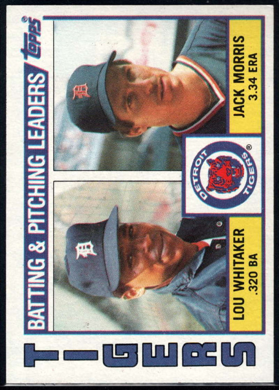 1984 Topps #666 Lou Whitaker/Jack Morris VG Detroit Tigers 